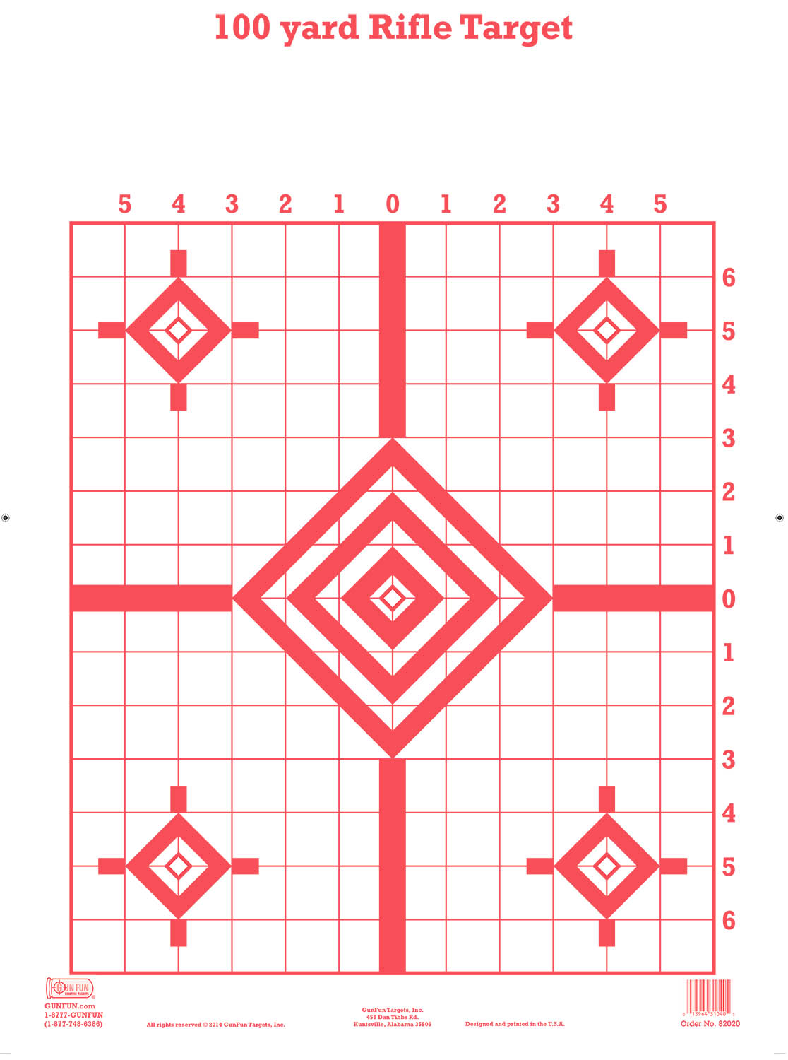 100 Yd Rifle Target